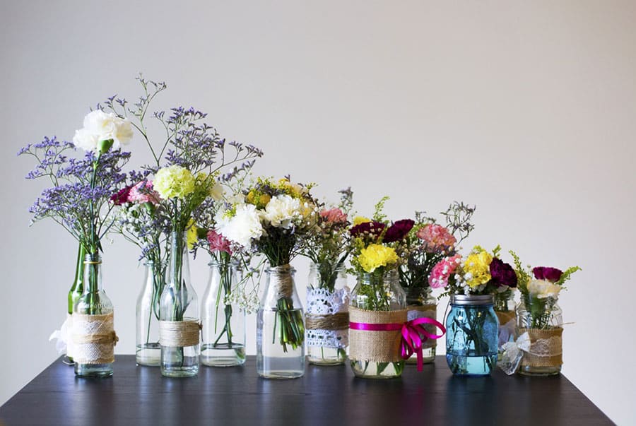 Mason jar flowers Large