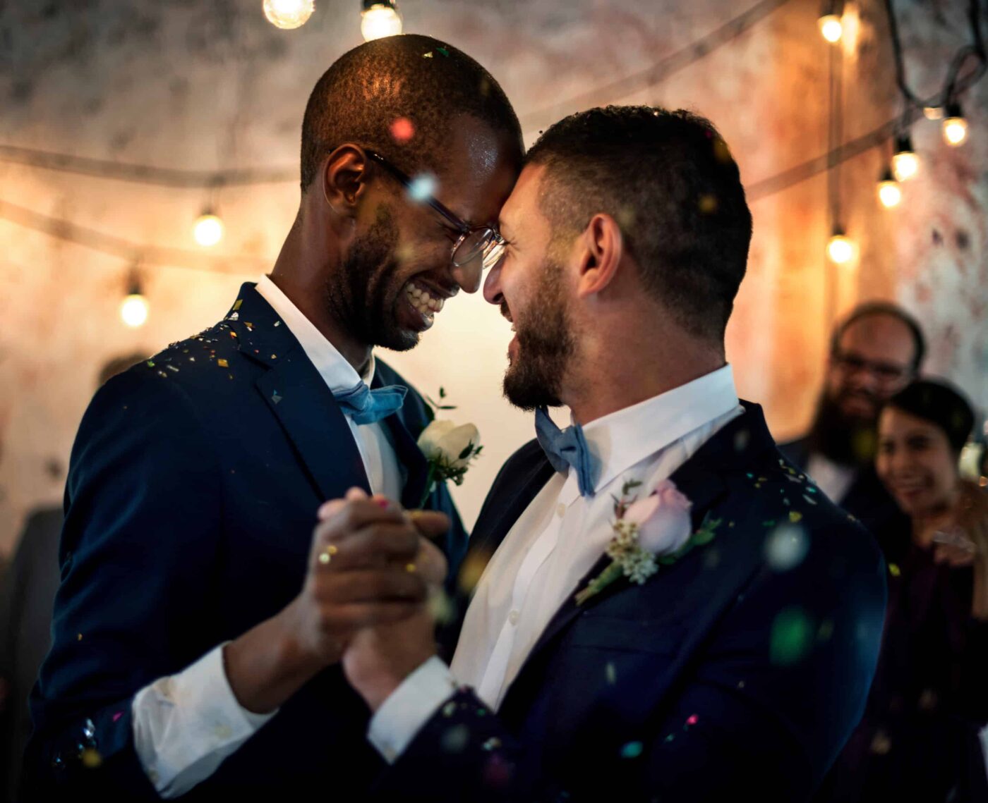 Couple dancing at their wedding reception. Heritage Center of Brooklyn Center.